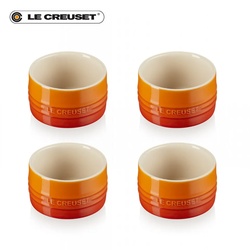 Le Creuset Mini Förmchen 4er Set Ofenrot