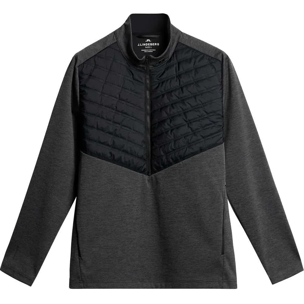 Lindeberg Raph Quilt Hybrid Herren-Pullover Asphalt-Black - XL