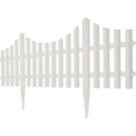 vidaXL Palisade 1000 x 32 cm 17 Stück Weiß