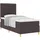 vidaXL Boxspringbett 100 x 200 cm Dunkelbraun/Grau
