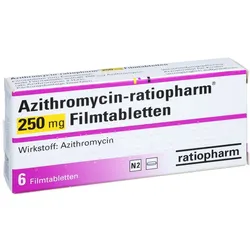 AZITHROMYCIN-ratioph.250mg Filmtabletten 6 St