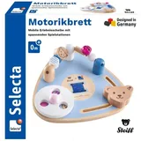 Selecta Schmidt Spiele 64309 Motorikbrett, Kleinkindspielzeug aus Holz 16 cm, Steiff by Selecta