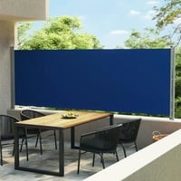 vidaXL Ausziehbare Seitenmarkise 160 x 600 cm blau