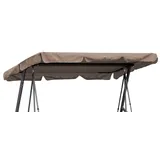 Quick Star Hollywoodschaukel Dachbezug 200 x 145 cm Taupe Wasserdicht | Universal Ersatzdach Gartenschaukel 3 Sitzer | UV 50 Schaukel Dach Ersatz Bezug