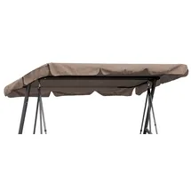 Quick Star Hollywoodschaukel Dachbezug 200 x 145 cm Taupe Wasserdicht | Universal Ersatzdach Gartenschaukel 3 Sitzer | UV 50 Schaukel Dach Ersatz Bezug