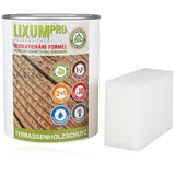LIXUM 100% biologische & natürliche BIO Terrassenholz Holzlasur - Holzschutz & Holzpflege, Gebindegröße:1000 ml (ca.30m2) Farbe: farblos
