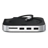 Satechi Stand Hub Mac Mini M4 SSD Enclosure Silber