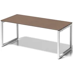 Bisley Schreibtisch Cito BxTxH 180x80x74cm nußbaum Gestell verkehrsweiß