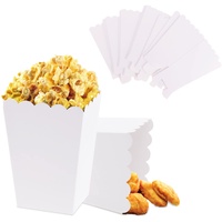 LSYYSL 20 weiße Popcorn-Schalen, Dessert-Snack-Schalen, Party-Tischboxen, Popcorn-Behälter, Papier-Popcorn-Taschen für Partys, Picknicks, Filmpartys usw.