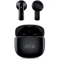SPC Zion 2 Play – Bluetooth-Kopfhörer In-Ear mit 28h Akkulaufzeit bei mehrfacher Aufladung, ultrakompakt, Freisprecheinrichtung, Sprachassistent und sehr kleines USB-C-Ladegehäuse - Schwarz