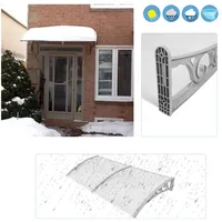 JEOBEST Anbaudach Vordach für Haustür 100x200 cm Überdachung Haustür, Balkon, Pavillion grau