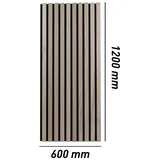 PROVISTON 3D Wandpaneel 1200 x 600 x 18 mm, Walnuss, Holz furniert