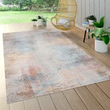 Paco Home In- - Outdoor-teppich Für Balkon Terrasse, Kurzflor Mit Used-optik In bunt cm