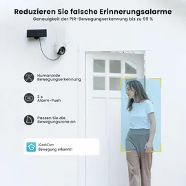 Reolink Überwachungskamera Aussen Akku Argus 3 Pro(Schwarz) mit Solarpanel, 5MP Farbnachtsicht, Solar WLAN Kamera Outdoor mit 2,4/5GHz WiFi, KI-Erkennung, Alarm-Filter, Spotlights, 2-Wege-Audio