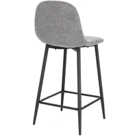 BIZZOTTO Barhocker Odelia 2er-Set aus Stoff, Dunkelgrau