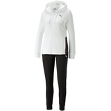 Puma Classic Kapuzen-Trainingsanzug Damen 02 - PUMA white) S, weiß Damen Sportanzüge Trainingsanzüge