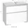 Schildmeyer Waschbeckenunterschrank 2 Auszüge 67 x 57 x 33 cm Steingrau / Weiß Glanz