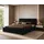 marpur Polsterbett Nero mit Kopfteil, 160x200 cm, Doppelbett mit Bettkasten und Lattenrost aus Holz, Velourstoff: Schwarz - Schwarz
