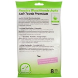 Medi-Inn+ Feuchte Einmalwaschhandschuhe | Soft Touch Premium Einmalwaschlappen | mit Aloe Vera (8 Stück)