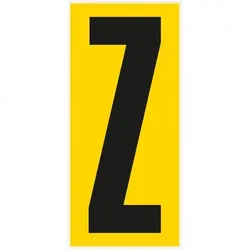Buchstabe Z, für den Boden, gelb/schwarz, Kunststoff, 180x400mm, 3/VE