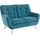 exxpo - sofa fashion 2-Sitzer EXXPO - SOFA FASHION "Scandi, bequem, aufwendige Rückenpolsterung für mehr Sitzkomfort", blau (türkis), B:137cm H:92cm T:92cm, Korpus: 100% PES;Luxus-Microfaser (100% Polyester), Sofas, akuelle Farben in hochwertige Bezugsqualitäten, Holzfuß