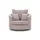 S-Style Drehsessel Ted Cord 107 x 94 cm rosa/pink mit Kissen