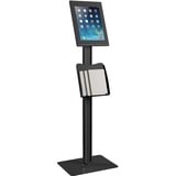 Maclean Brackets Maclean MC-867 Tablet Halterung Bodenständer mit Prospekthalter Tabletstation mit Verriegelung Kompatibel mit 12,9" iPad Pro (Gen3) (Schwarz)