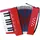 Reig Kinderakkordeon 7087 30,5 x 25,5 cm rot
