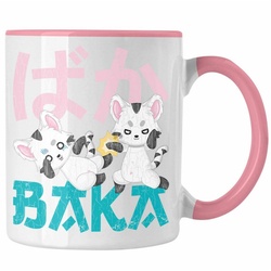 Trendation Tasse Trendation – Anime Tasse Geschenk Spruch Kaffeetasse Geschenke Deko Anme Fan Baka rosa