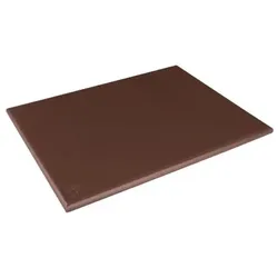 Hygiplas Schneidebrett 450x600x20mm extra dick in braun für Wurst und Braten