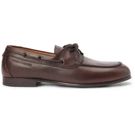 Tommy Hilfiger FLEXIBLE SLIM LEATHER BOAT SHOE Herren Braun 44