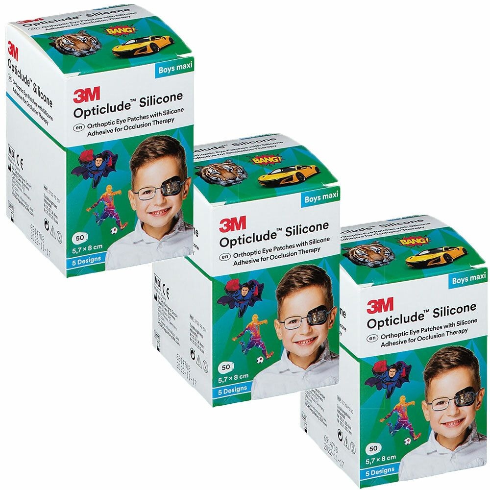 3MTM OpticludeTM Silicone Boy Maxi 5,7 x 8,0 cm 3x50 pc(s) pansement(s)