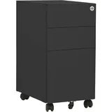 vidaXL Aktenschrank mit Rollen 30x45x59 cm grau