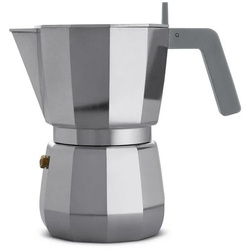 Alessi Espressokocher Moka für 6 Tassen, 0,3l Kaffeekanne silberfarben