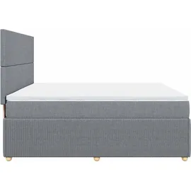vidaXL Boxspringbett 180 x 200 cm Hellgrau