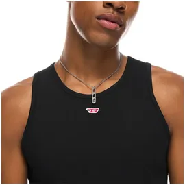 Diesel Kette OVAL D LOGO Edelstahl Silber