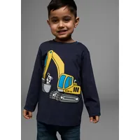 Kidsworld Langarmshirt "HUND MIT BAGGER", Jungen, Gr. 116/122, blau