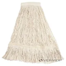 Vermop Aquva Basic Mopp mit Band Fransenmopp mit hochwertiger reiner Baumwollqualität, 450 g