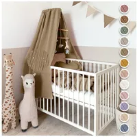 Lilimaus Betthimmel Babybett Gold Applikation in 12 Farben [inkl.