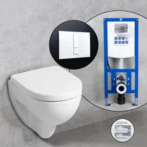 Geberit Renova Plan Compact Wand-WC mit WC-Sitz Weiß