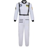 Jutrisujo Astronauten Kostüm ErwacÖsene Herren Kostüm Astronaut Weltraum Raumfahrer Halloween Cosplay Weiß s - S