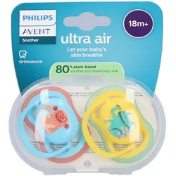 Philips Avent Ultra Air Schnuller +18m Air Frosch/Affe