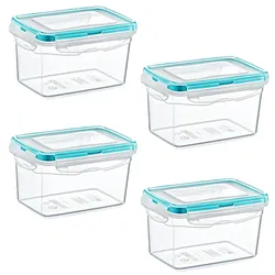 astor24 Frischhaltedose Gefrierdosen Vorratsdosen 4er Set 0,7 L Aufbewahrung Brotdose Behälter