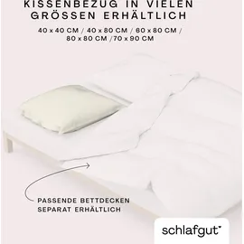schlafgut Kissenbezug Woven Satin 80 x 80 cm Gelb