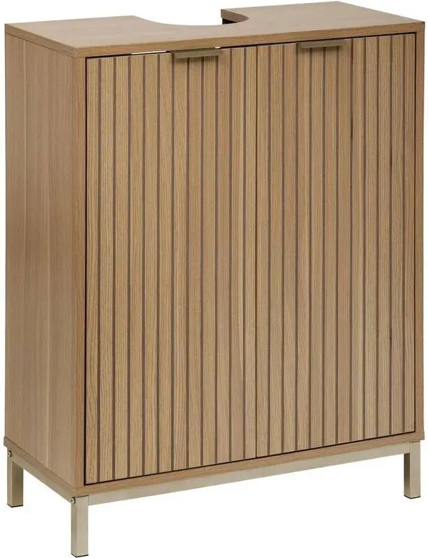 5five Tasso Waschbeckenunterschrank - Bambus und Spanplatte, 60 x 28,5 x 80 cm