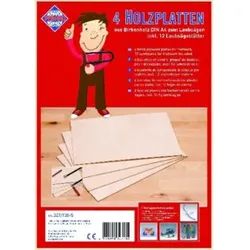 PETER BAUSCH Holzplatten Birke DinA4 m.12 Laubsägeblatt Bausch