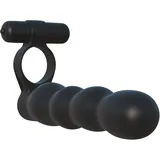 FANTASY C-RINGZ Vibro-Penisring „Posable Partner Double Penetrator“ mit Dildo, schwarz