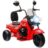 aiyaplay Kinder Elektro-Motorrad, 6V Kindermotorrad mit Musik, Kinderfahrzeug mit LED-Scheinwerfer, 3-5 km/h, 3-6 Jahre Kinder, max. 25 kg, Rot