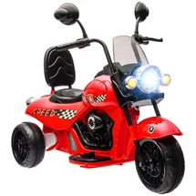 aiyaplay Kinder Elektro-Motorrad, 6V Kindermotorrad mit Musik, Kinderfahrzeug mit LED-Scheinwerfer, 3-5 km/h, 3-6 Jahre Kinder, max. 25 kg, Rot