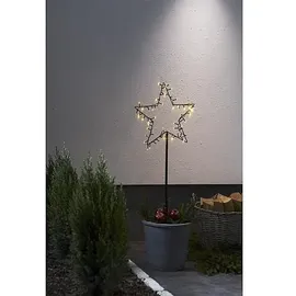 Star Trading LED-Lichtstern Spiky Metall 39x93 cm inkl. Leuchtmittel schwarz